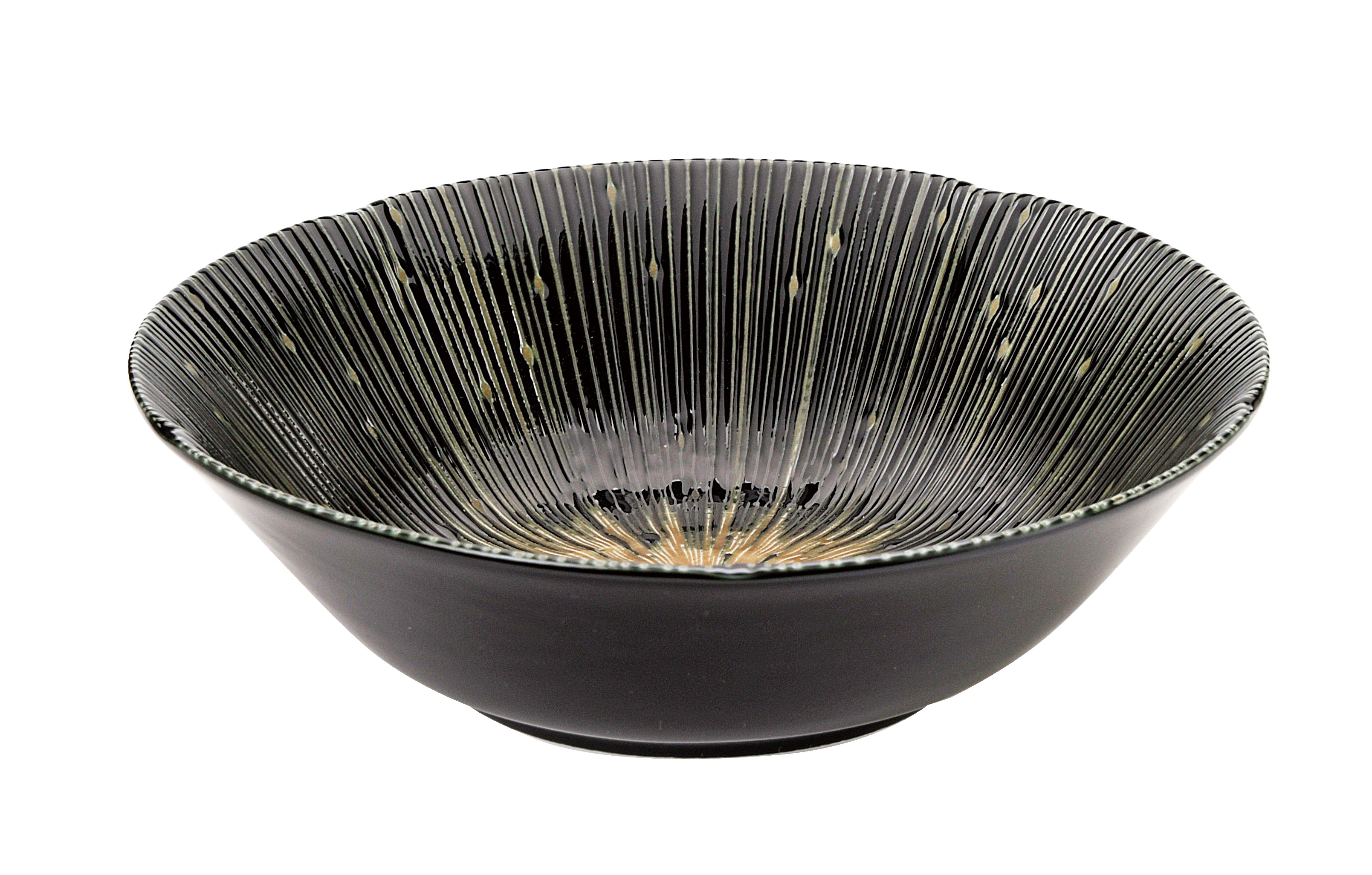 千段十草　６．８寸麺鉢（黒）発単3