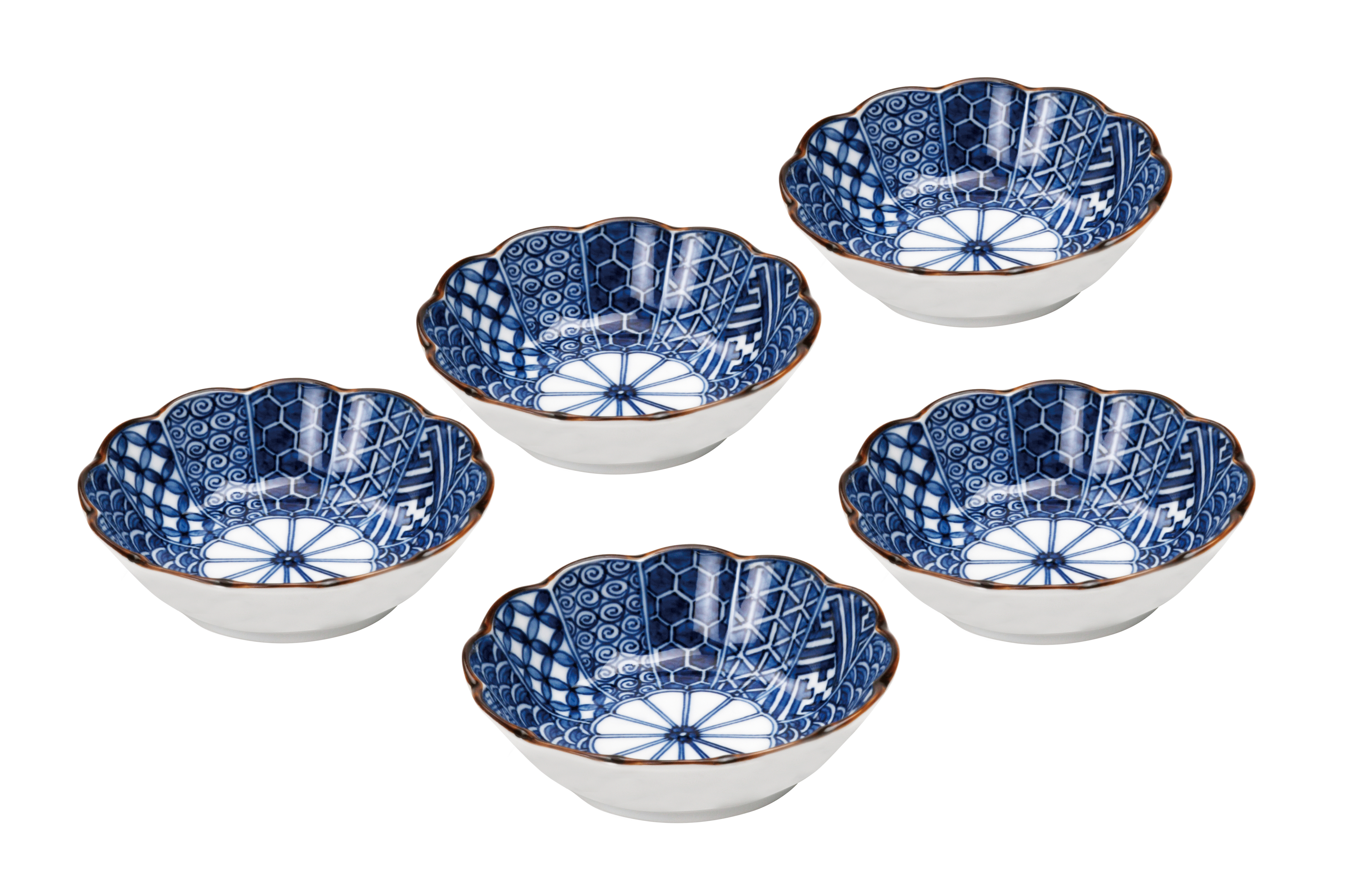 染付祥瑞　小鉢５Ｐセット