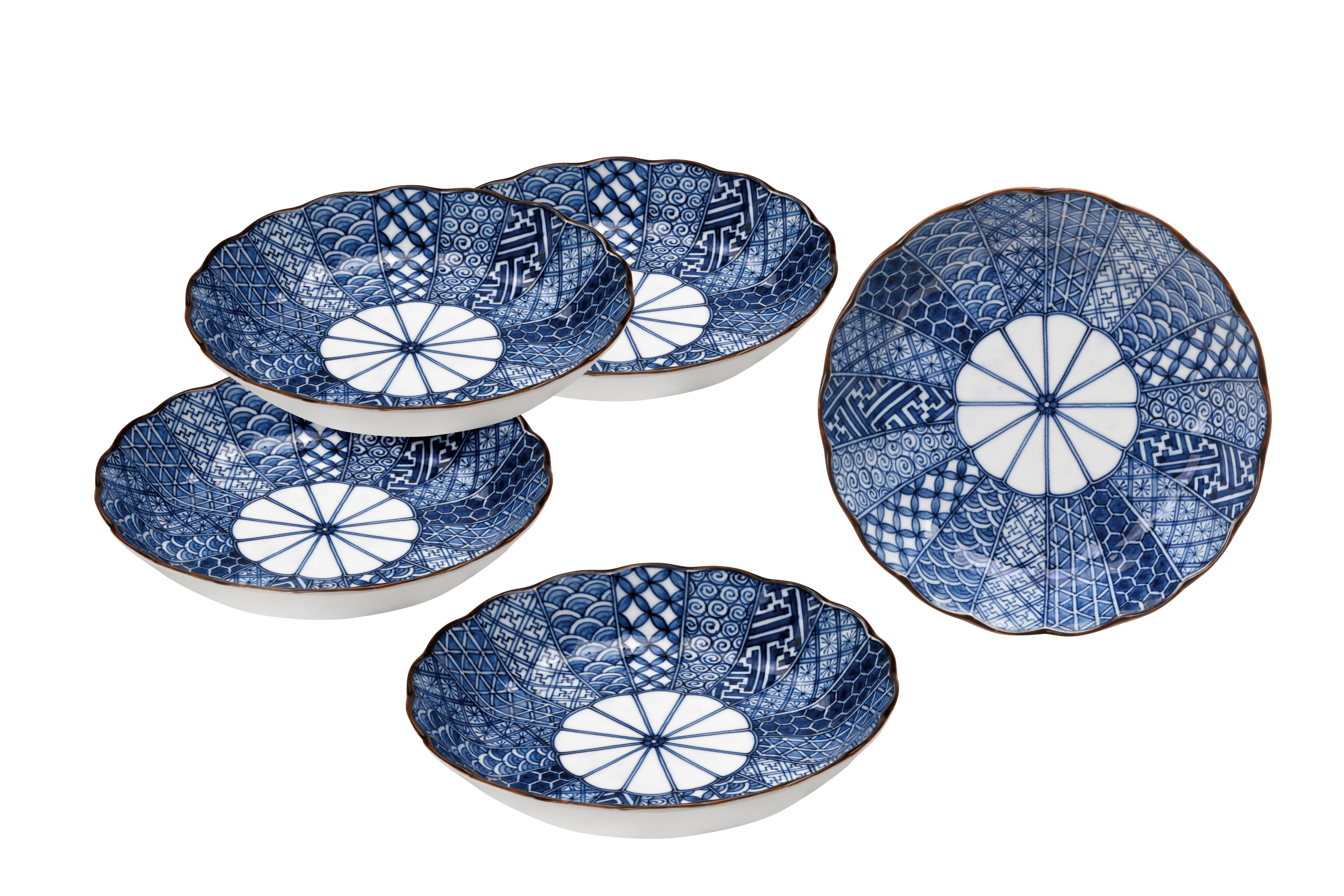 染付祥瑞　深皿５Ｐセット