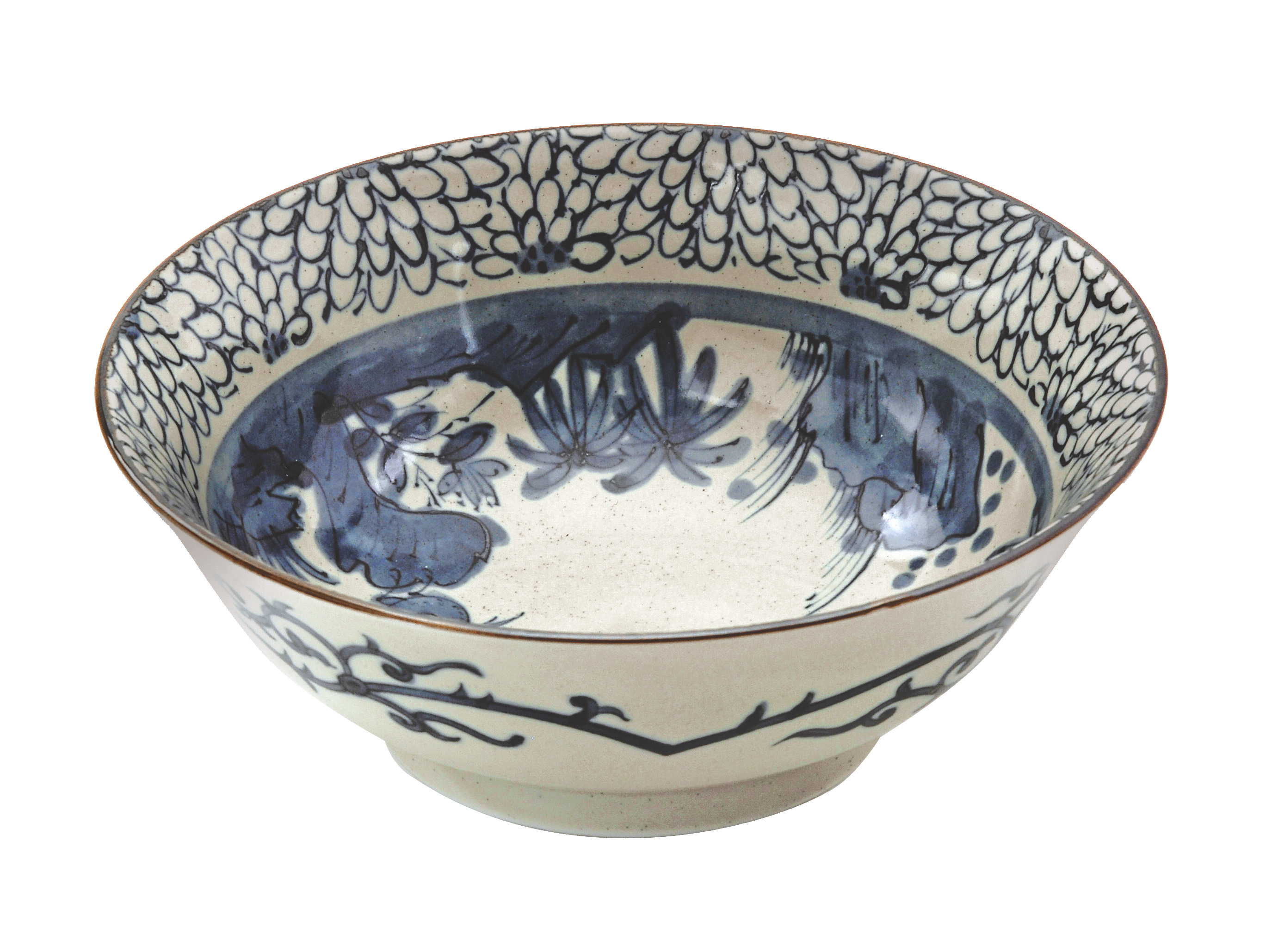 古染花鳥　ラーメン鉢　発注単位5