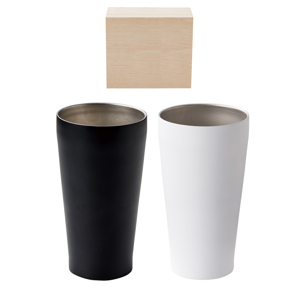 B&W 真空二重構造タンブラーペア(木箱)