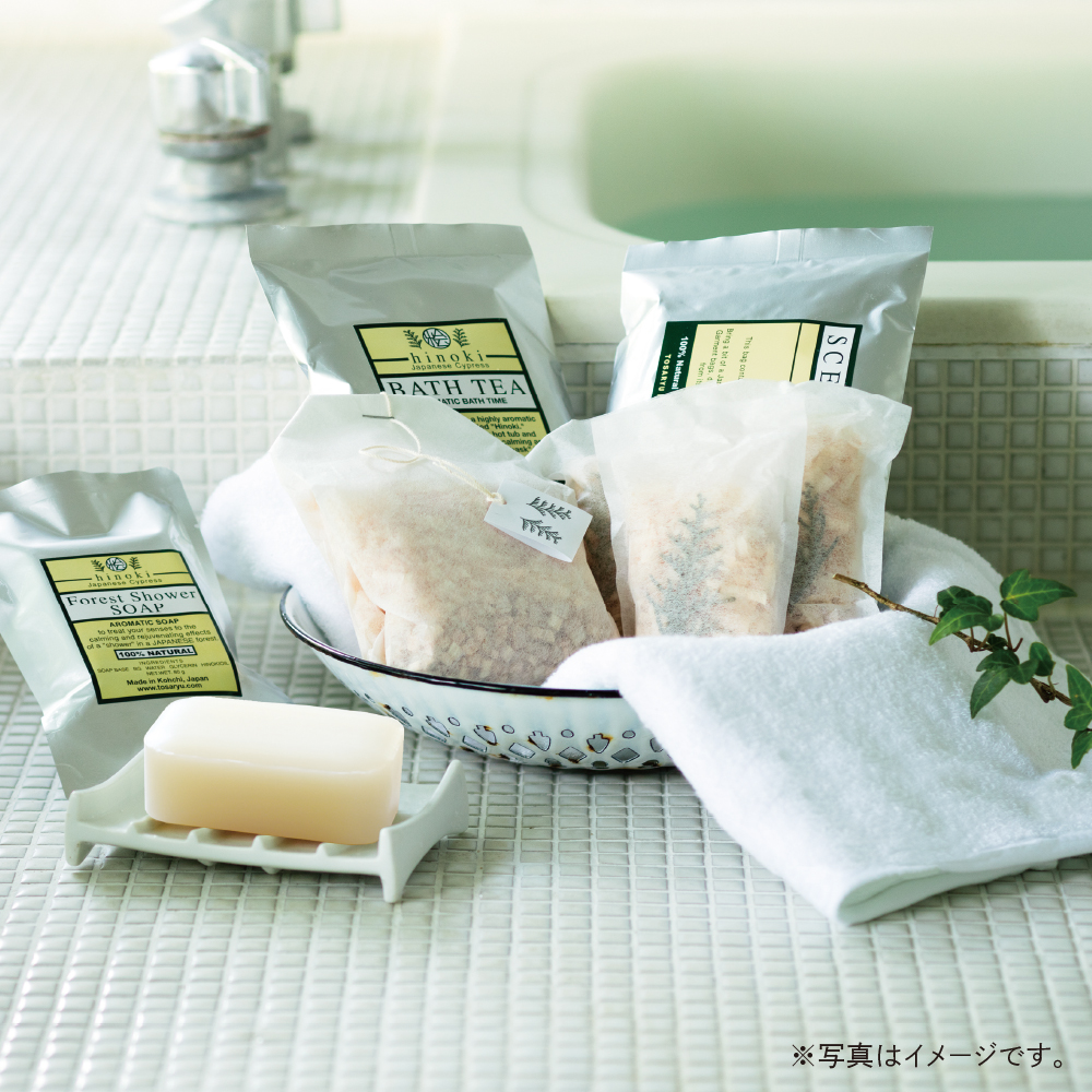 今治タオルとひのきの香りセット(木箱)