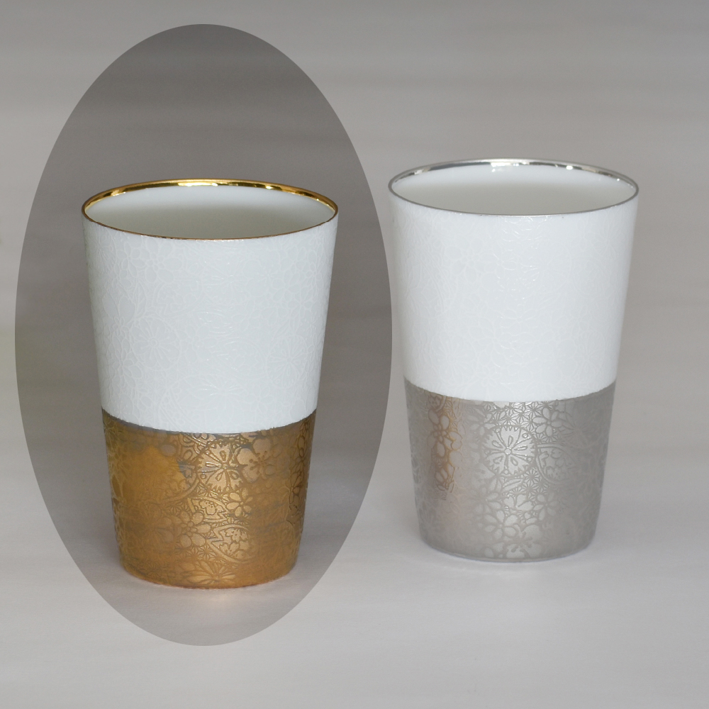 うすづくり てまりタンブラー1P(ゴールド)