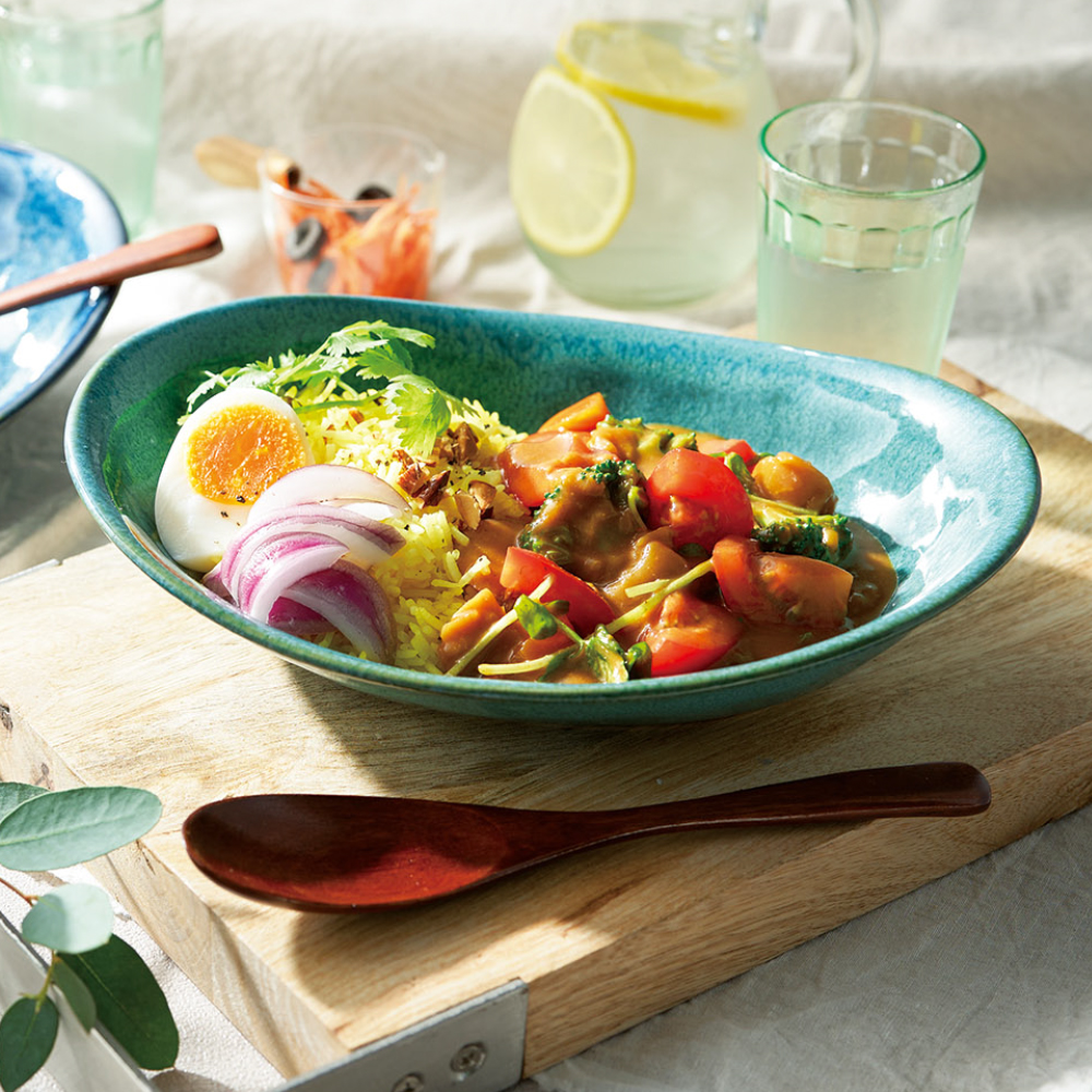 オーバルカレーペア(緑・織部)