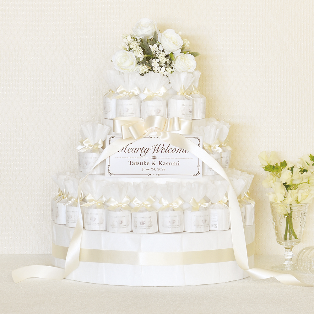 ホワイトウェディングケーキ（43個セット）