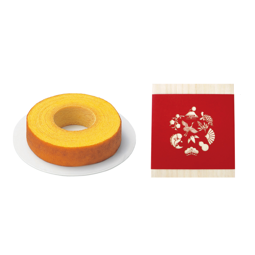 縁起物 しっとりコクのバウムクーヘン（木箱入り）(Parfait)